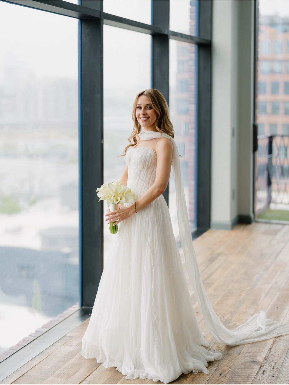 2026 Nadia Manjarrez Ana Wedding Gown with scarf